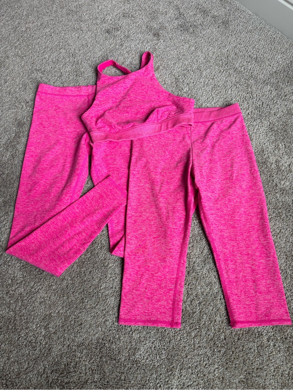 Alo Yoga Bundle — Hot Pink Heathered Alosoft Set